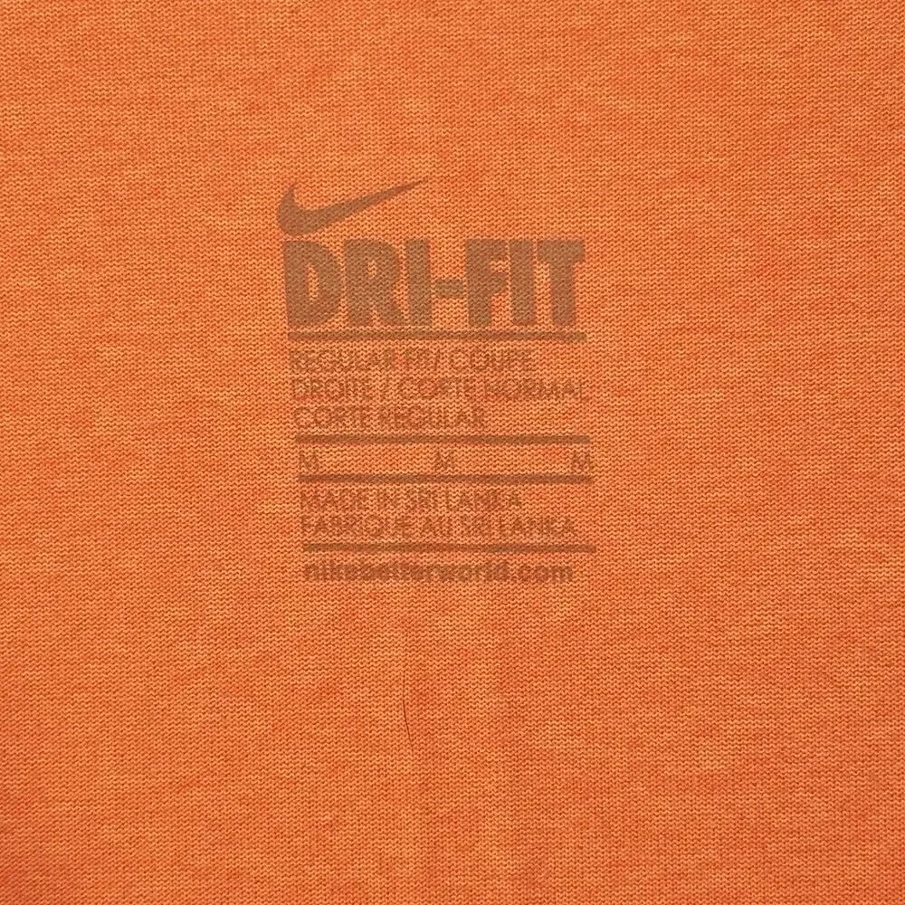Nike DRI FIT Womens Size M Bright Orange Racerback Athletic Tank Gym Workout Top
